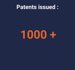 1000+ patents issued