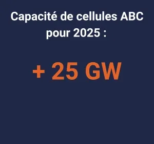 Capacités de 25 GW de cellules ABC pour 2025